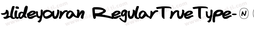 slideyouran RegularTrueType字体转换